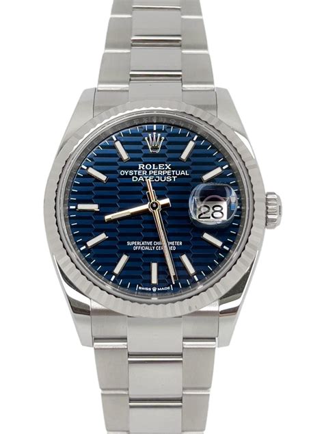 Rolex Datejust 36 Oyster Perpetual Datejust 36 mm blu dial ref 